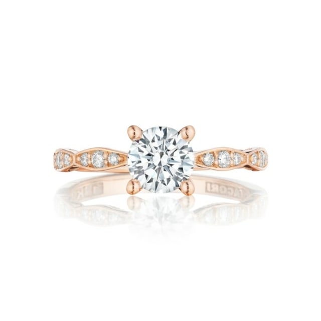 rosa Goldring Stein Diamant schönes Geschenk Idee
