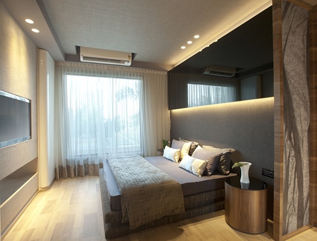 schlafzimmer-beleuchtungsideen-hochglanzplatte-hinterbeleuchtung