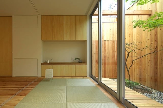 tatami-raum traditionelle matten-nishimikuni arbol-design