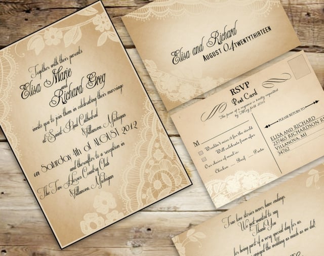 Handgemachte Einladungskarten Fur Hochzeit 90 Ideen