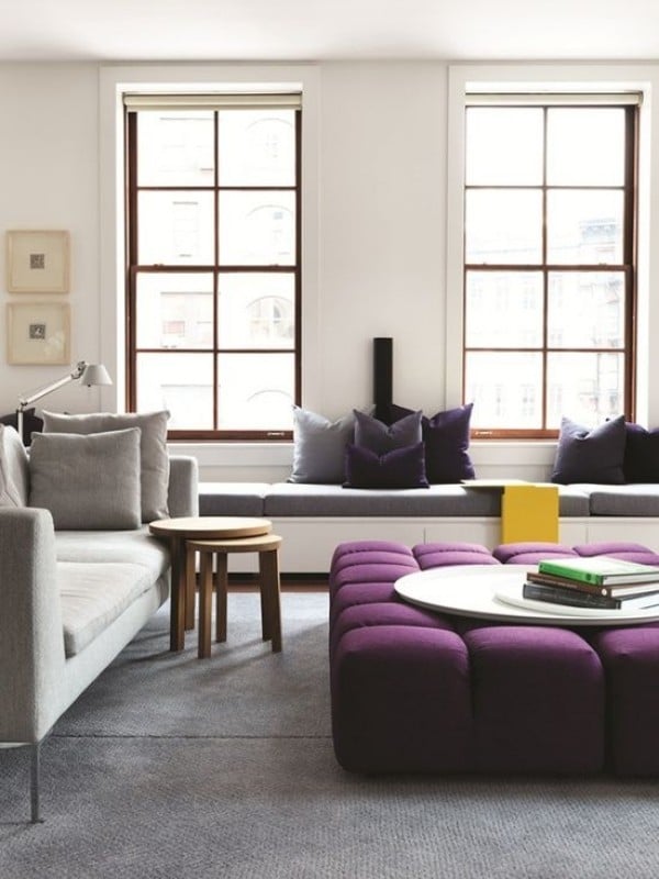 wohnzimmergestaltung-einzelmöbel-trendfarbe-lila-fuchsia-purpur