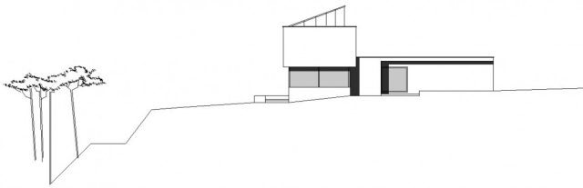 Architektenhaus-aus-Beton-dem-Geländeverlauf-angepasst