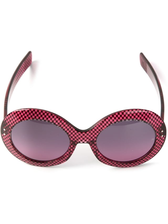 Designer-Sonnenbrille-runde-breite-Fassung-Kunsstoff-Bügel