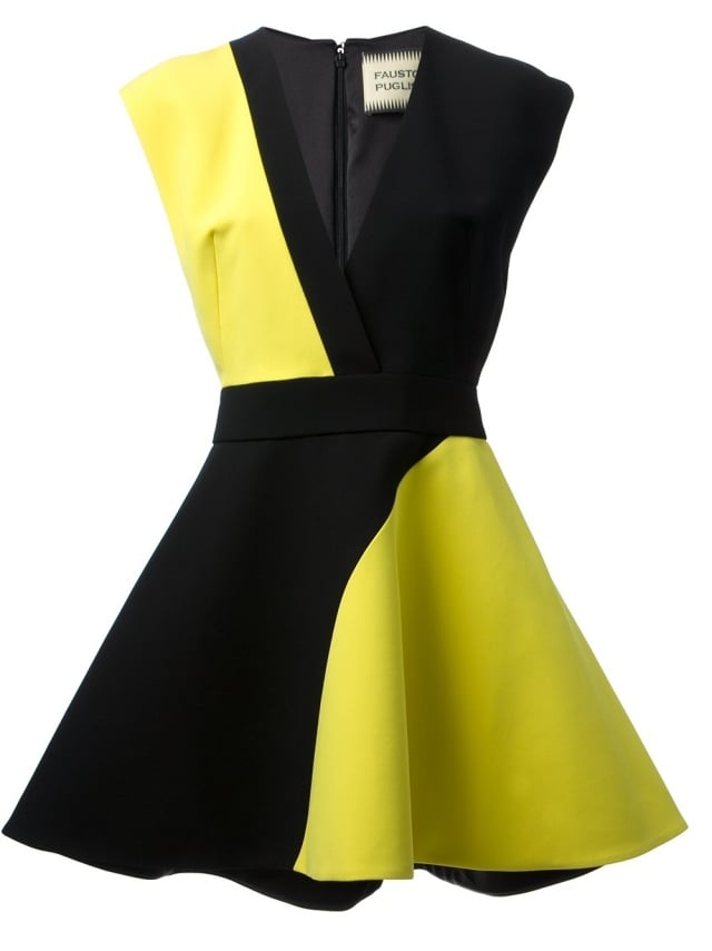 Damenmode-2014-Petticoat-Kleid-V-Ausschnitt-Fausto-Puglisi