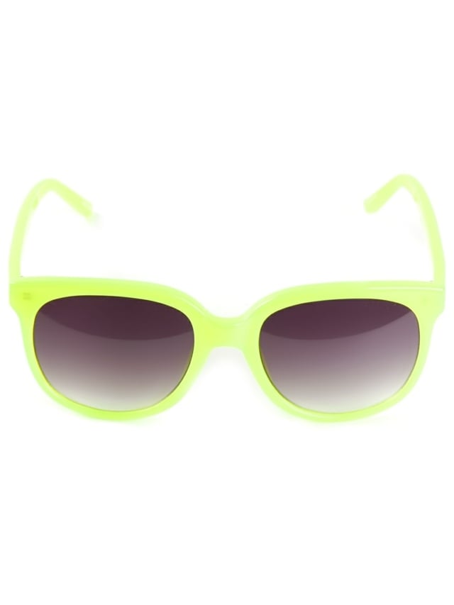 Designer-Sonnebrille-Signalgrün-einfarbig-mit-dunklen-Sonnenschutzgläser