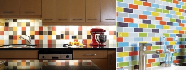 Fliesen-Spiegel-Küche-effekte-lebhafte-farben-kleine-formate