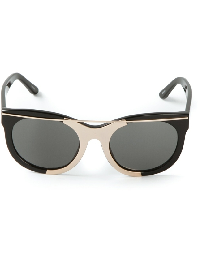 schwarz-cremeweße-Kunststoff-Fassung-Sonnenbrille