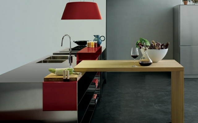 Holztisch-Kücheninsel-graue-Farben