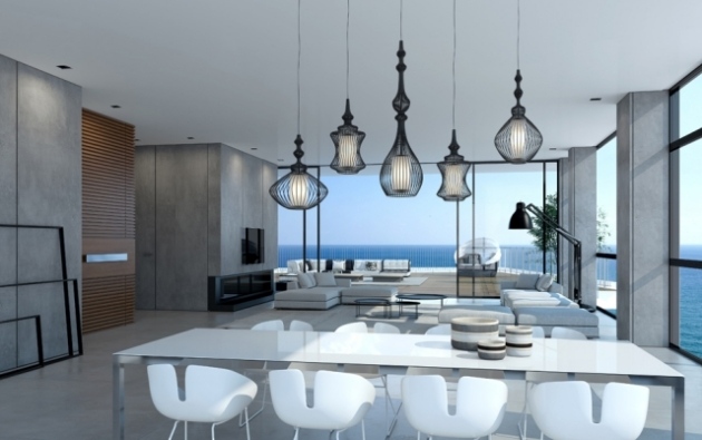 Innenarchitektur-Wohnturm-Tel-Aviv-Penthouse-Panoramafenster-raue-betonwände