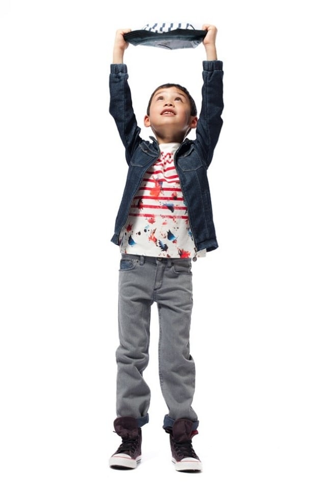 Junior-Gaultier-Jeans-Jacke-Knopfleiste-High-Top-Sneaker-trendy-t-shirt
