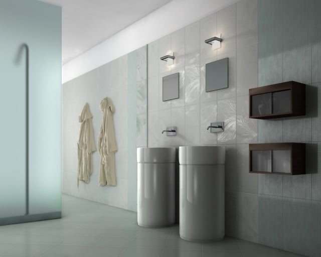 Kombination-keramische-Fliesen-Glas-Duschabtrennung-modernes-bad