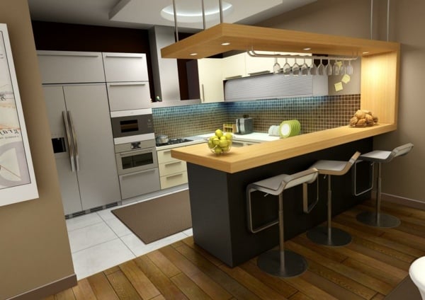 Küchendiele-modern-gestaltet-mit-Barstühlen