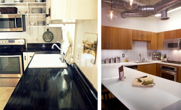 Granit-Arbeitsplatte-Moderne-Küche