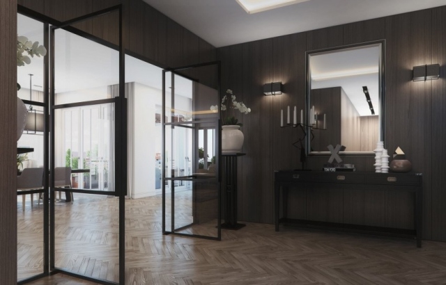 Penthouse-Wohnung-in-Berlin-Ando-Studio-3d-Visualisierung-Flurgestaltung