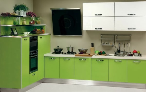 Signal-Grüne-Küche-Einbauküche-mit-modernem-Design