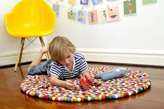 Kinderzimmer Ideen Spielecke Boden gestalten
