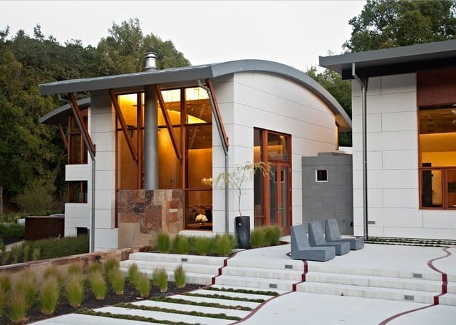 Terrassengestaltung modern Haus coole Idee