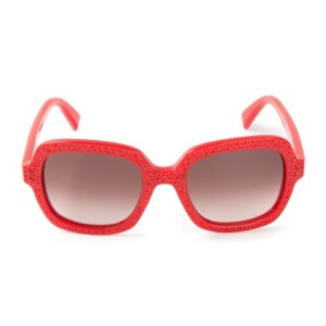 Designer- Sonnenbrille-Markenbrille-rote-Fassung