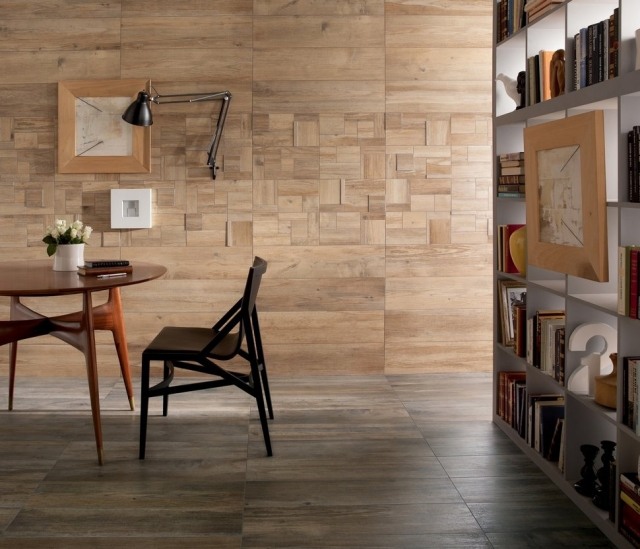 Wanddesign-mit-Holz-Bücherregal-offen-als-Raumteiler-verwenden