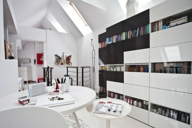 Wandregal schwarz weiß moderne Möbel Einrichtung