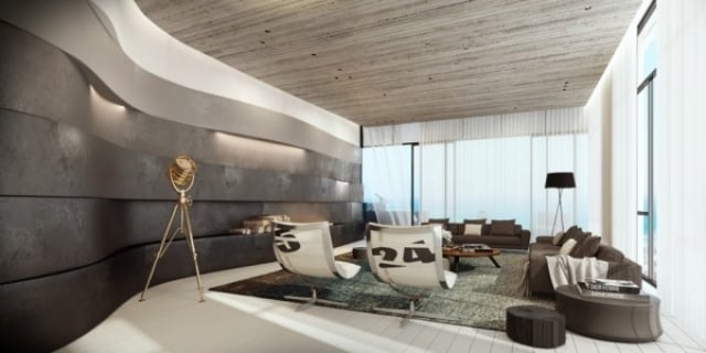 farbgestaltung-wohnzimmer-grau-weiß-übergänge-moderne-möbel-kaminofen