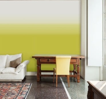 grasgrüne ombre Wand Ideen streichen Gestaltung Wohnzimmer