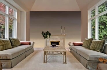 graue Wand Ombre streichen Sofa Set Ideen