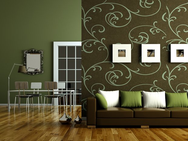 grün-wand-gestaltung-wohnzimmer-idee-design
