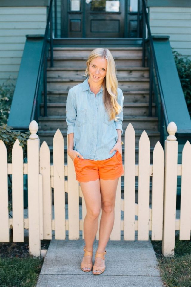 hemd-chambray-blau-orangen-shorts