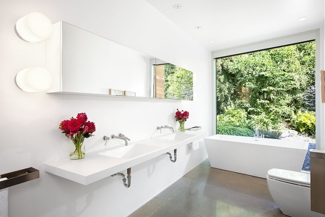 ideen-für-badezimmerfliesen-Boden-puristisch-elegant-weiße-Wände