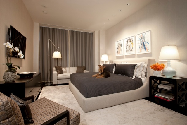 ideen-modernes-schlafzimmer-vorhange-grau