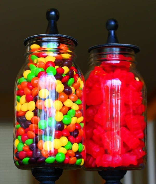 küche dekorieren einweckglas süßigkeiten bonbons originell