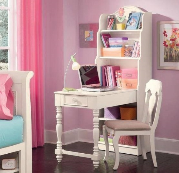 pink-mädchen-office-zuhause-idee-klassisch