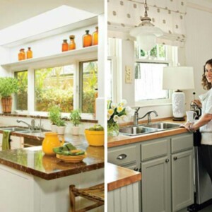romantische-Küche-in-Weiß-mit-Arbeitsplatte-aus-Naturstein