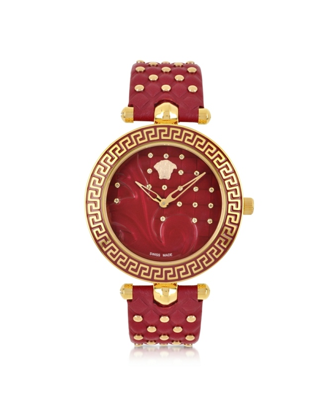 Armbanduhren Versace rote Farbe Design Ideen