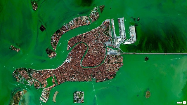 venedig italien halbinsel satellit foto meer