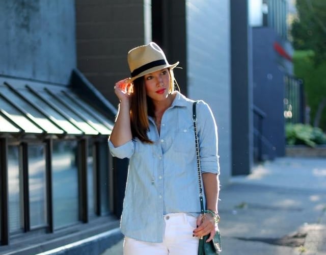 wieß-chambray-shorts-sommer-outfit-hut