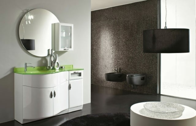 Acrylglas-Badezimmer-Möbel-runde-Formen-Waschbeckenunterschrank