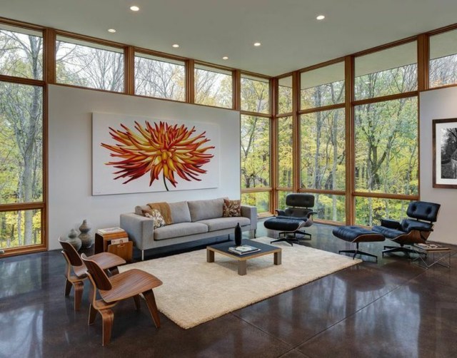 modern Gemälde stilvolles Wohnzimmer einrichten dekorieren