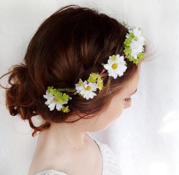 Brautfrisur-Haar-Accessoire-Gänseblümchen-Haarreifen