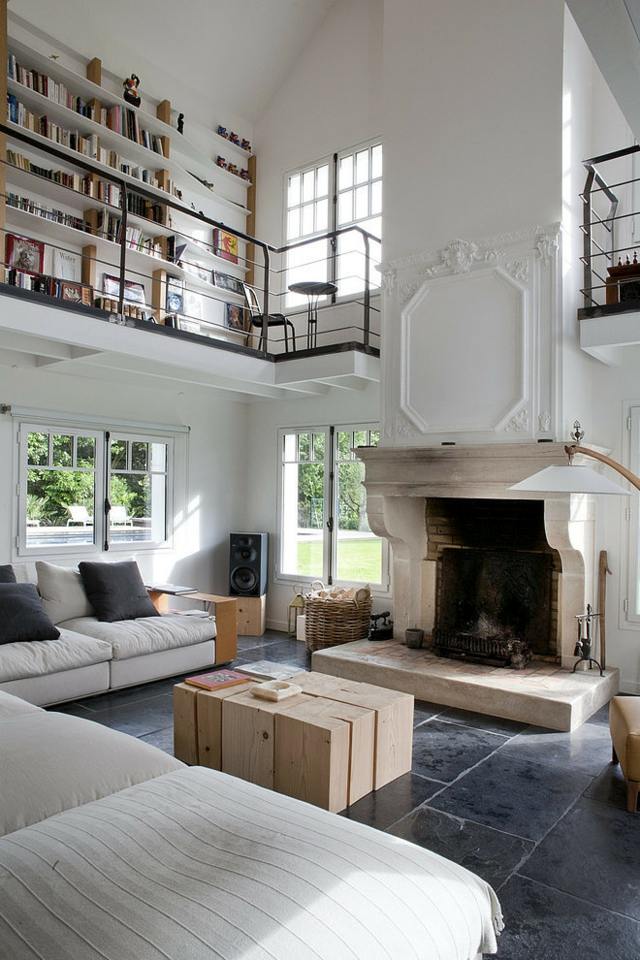 Wohnzimmer-modern Landhausstil vintage Möbel