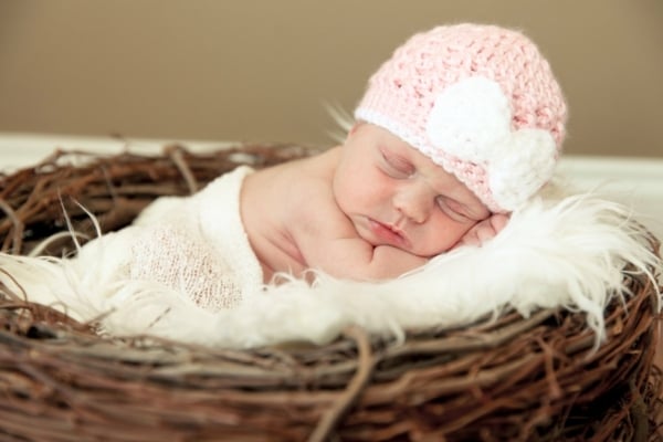 Farbe weiße Schleife Baby Mädchen Photoshoot Ideen