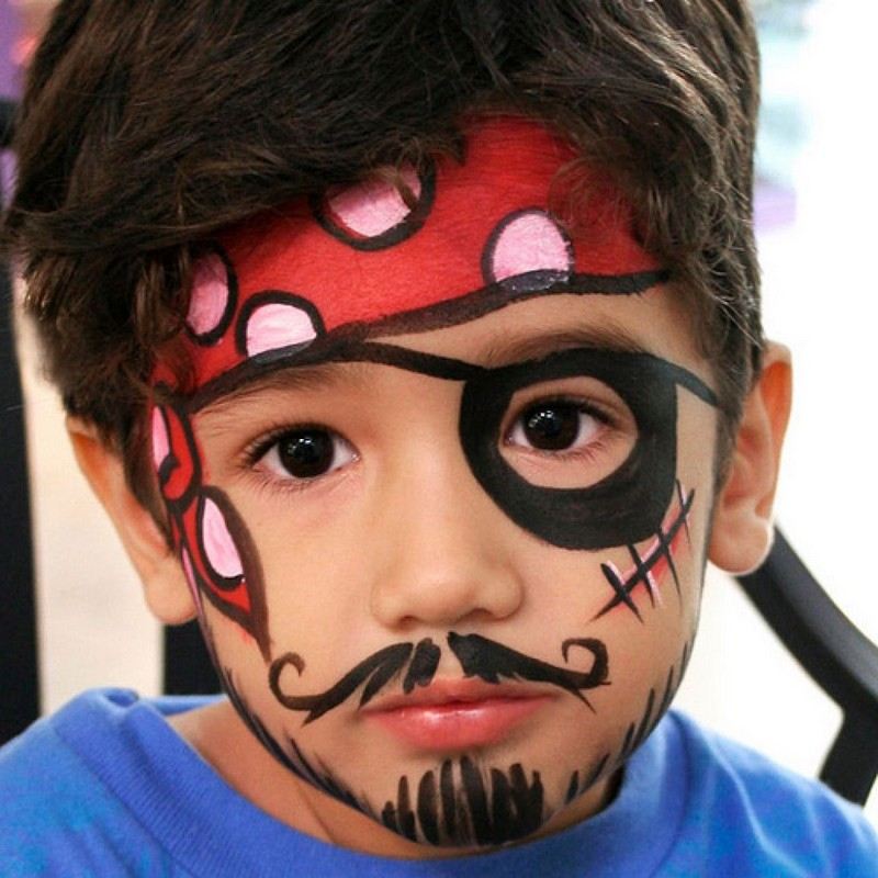 Halloween-Make-up-Kinder-Junge-Pirat