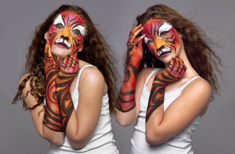 Halloween-Makeup-Tiger-bemalen-Katze