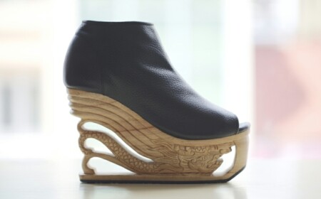 Holzschuhe Drachen Paar inspiriert Vietnam hergestellt Mode Trends 2014