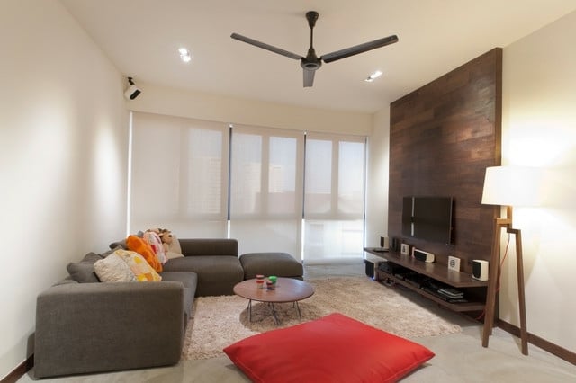 Teppichboden Ecksofa rustikal Fernseher Platz Wohnzimmer Einrichtungsideen
