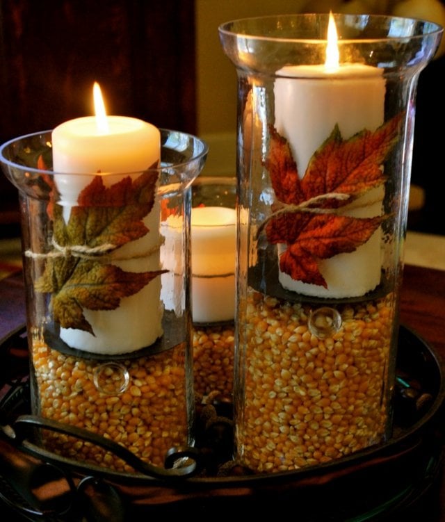 Kerzen-Herbstdeko-Tisch-Ideen