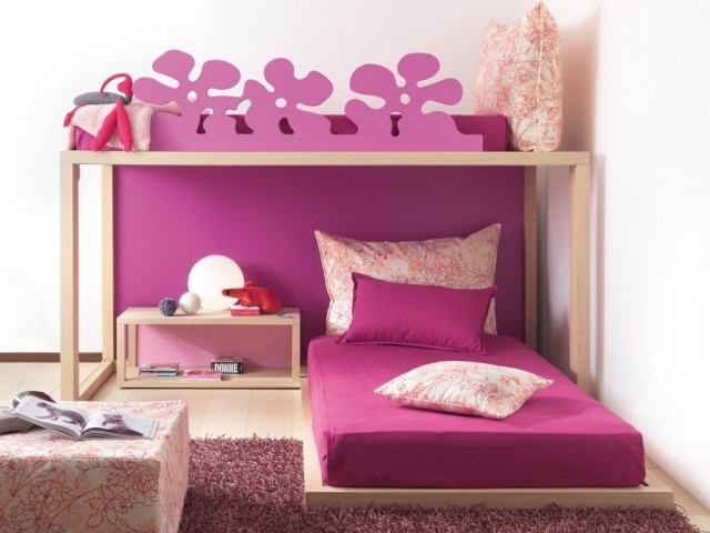 Kinderzimmer-Stoffe-Textilien-Bettwäsche-lila-mädchenzimmer-ideen