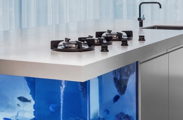 Küchenablage-corian-integrierte-geräte-ocean-kücheninsel-Blickfang-Luxusküche