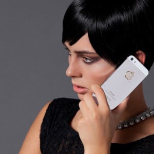 Luxus Waren iPhone Diamanten verziert weiße Farbe